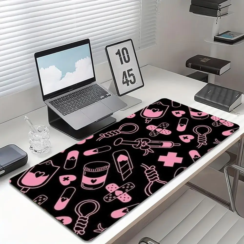 Kawaii Pink Medical Pattern Ga - Desk Setup Pc And Laptop review and price